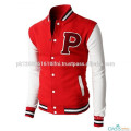 Best quality fabric red black varsity jacket wholesale